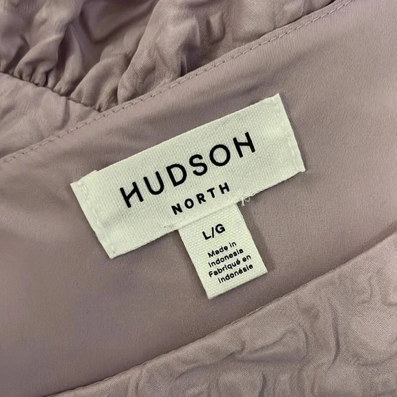 Hudson North Easy V neck Short Sleeve Short Dress Dark Orchid - Picture 13 of 15